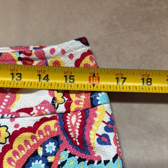 Talbots Paisley Skirt Womens 6 Colorful Spring Zip Closure Twee Girlcore Preppy - Picture 8 of 9